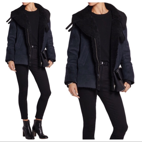 iro shearling biker jacket